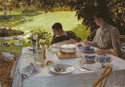 Desayuno en el jardín, 1883 de Giuseppe de Nittis